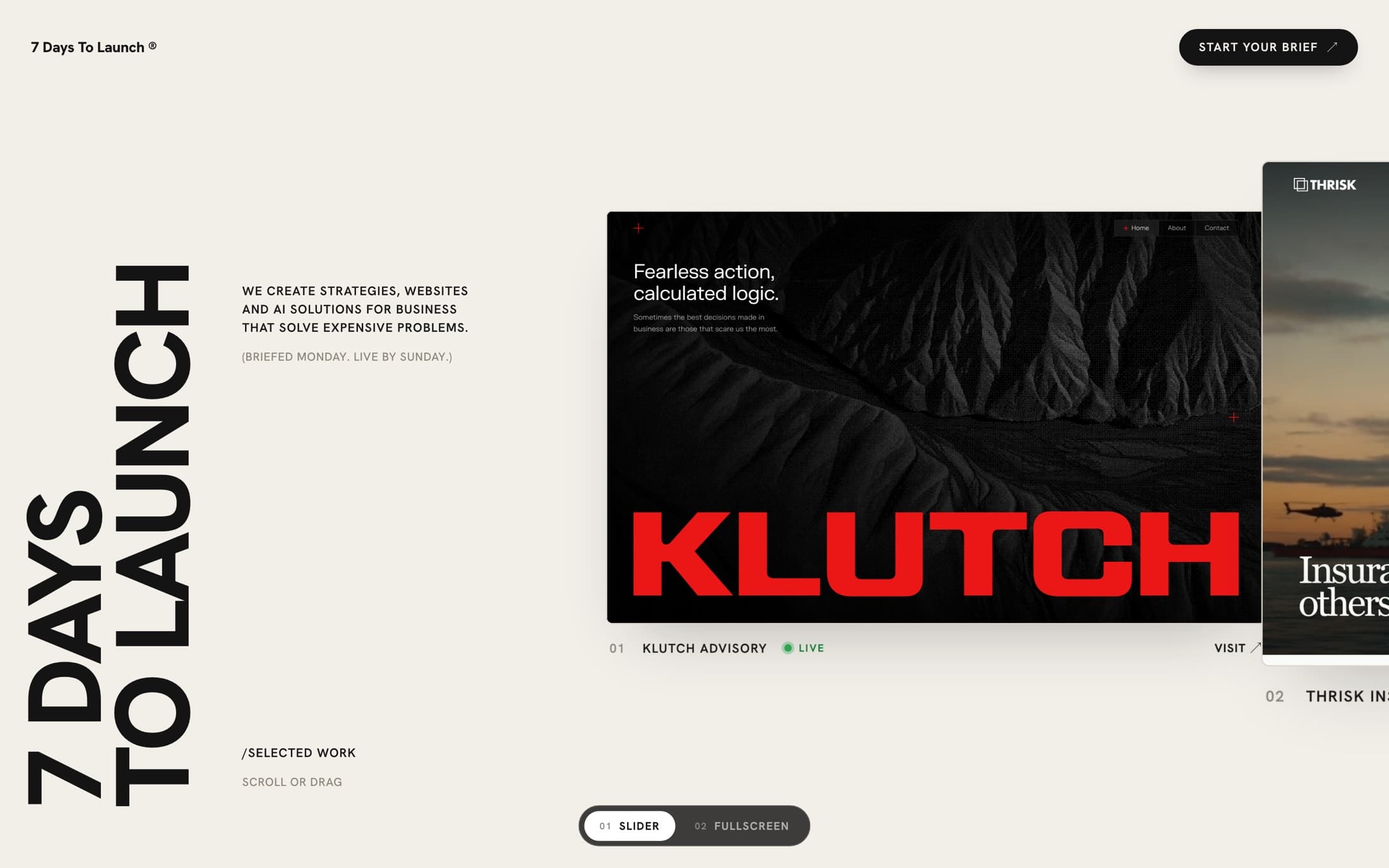 7 Days To Launch website
